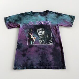 Jimi Hendrix Authentic Hendrix Band Rock Tie Dye‎ Tee T-Shirt Size Small